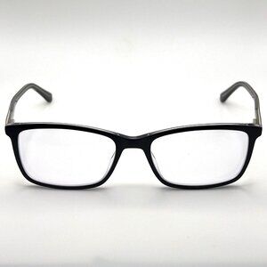 MP 20213 BK/CR Eyeglass Frames Rectangular Full Black Crystal Clear 58-19-150